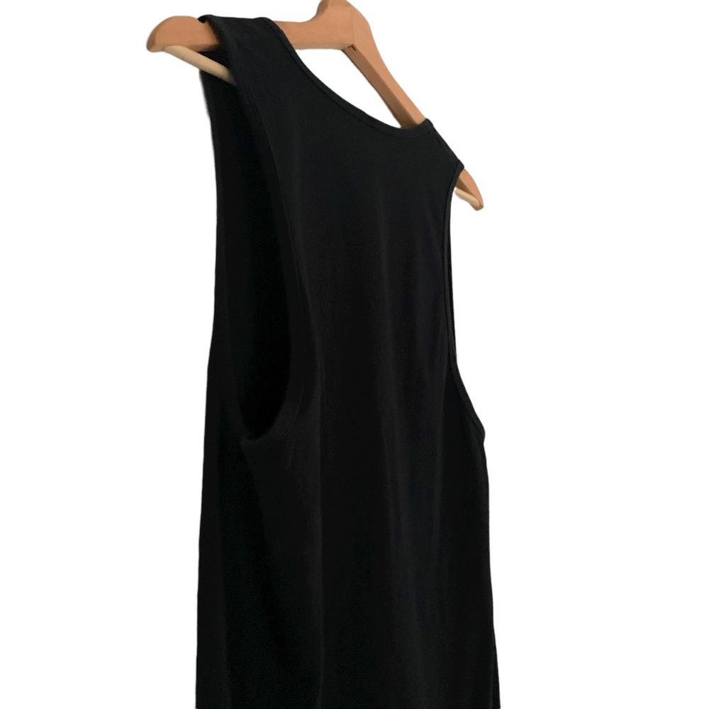 American Apparel Plunging Racerback Tank Dress Black Size S - Picture 5 of 6